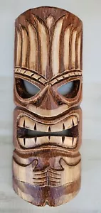 TIKI MASK WOOD 12" HAWAIIAN AFRICAN HOME DECOR TRIBAL BAR TROPICAL POLYNESIAN - Picture 1 of 4