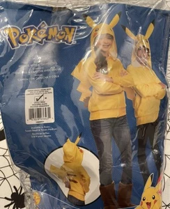 Kids Unisex Pokemon Pikachu Zip Up Hoodie Costume Medium &Bonus Pants. Halloween - Picture 1 of 18