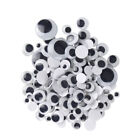 200 Pcs -Weiß-Augen Knöpfe Plastik Runde Aufkleber Schwarze Puppen