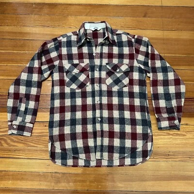 Vintage Woolrich Mens Wool Shirt Medium Shacket Shirt Flannel Thick - Image 1 of 4