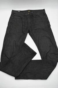 Lee 101 Z Flex Heavyweight Selvedge Lean Black Rigid Denim 32x33 Made In USA - Picture 1 of 17