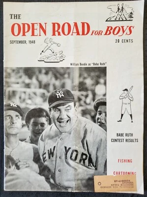 1948 The Babe Ruth Story Baseball Cartooning The Open Road For Boys Magazine - Image 1 of 4