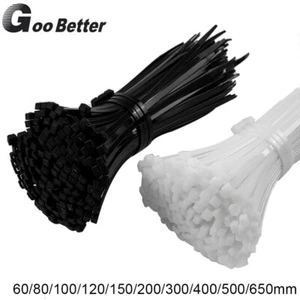 Fascette stringicavo in nylon con cerniera forte 60/80/100/120/150/200/300/400/500/650 mm - Foto 1 di 12