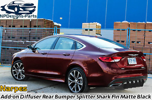 For 15-17 Chrysler 200 C S Rear Bumper Add-On Diffuser Splitter W/ Narpes Design