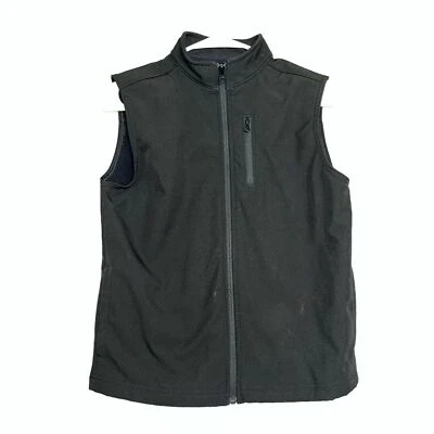 Class Club Boys 10/12 Negro Sin Mangas Cremallera Chaleco Impermeable Preppy Western Foto 1 de 4