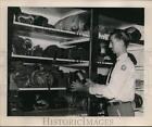 1955 Press Photo Shelves of Equipment at House of Detention Prison - nod06551