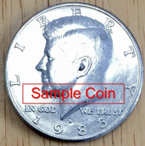 1983D John F. Kennedy Halbe Dollar Münze im Umlauf 50 Cent *kostenloser Versand* - Bild 1 von 2