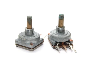 2x Vintage Potentiometer / Poti von AB Elektronik, 100 Ohm lin., 4mm Achse, NOS - Picture 1 of 9