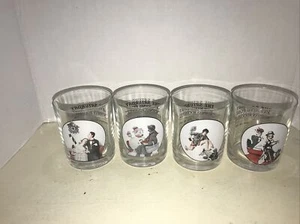 Norman Rockwell The Saturday Night Post 4 vasos de vidrio - Imagen 1 de 7