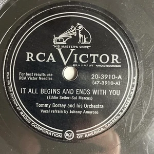 10" 78 RPM-Tommy Dorsey-It All Begins and Ends With You/Lullaby in Boogie/203910 - Foto 1 di 4