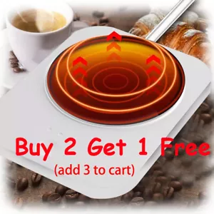 Electric Coffee Tea Milk Mug Cup Warmer Heater Mat Pad Auto Shut Off Office Home - Picture 1 of 18