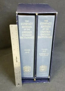 Vintage Oxford English Dictionary Compact Edition 10th Printing 1973 - Imagen 1 de 11