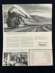 Owens Corning Fiberglas Train Magazine Ad 10.75 x 13.75 Pacific Mutual Life - Picture 1 of 4