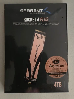 NEW SABRENT 4TB Rocket 4 Plus NVMe M.2 SSD Solid State Drive SB-RKT4P-4TB - Image 1 of 4