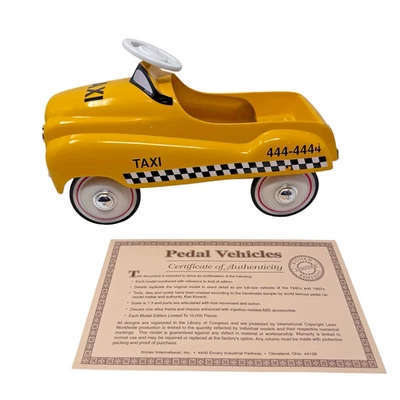 Xonex Taxi Cab 1:3 Die-Cast Pedal Car Model 1993 Limited Edition w/ Box & COA - Image 1 of 4