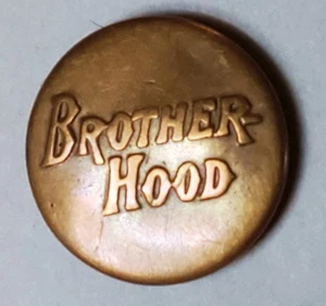 Bb 5/8" BROTHER-HOOD Antique Wobble Shank Overall BUTTON - Picture 1 of 2
