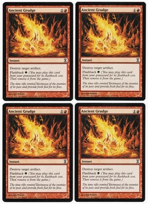 Ancient Grudge x4 4x 2006 Time Spiral PLAYSET Red Common Instant MTG NM AZ1 - Image 1 of 2