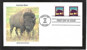 AMERICAN BISON FDC 2001 WALL, SOUTH DAKOTA JERRY'S COVERS ONLY 1 MADE - Picture 1 of 1