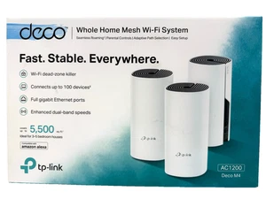 TP-Link DECO M4 3PACK Cały dom Mesh System Wi-Fi AC1200 Dwupasmowy router - Zdjęcie 1 z 7
