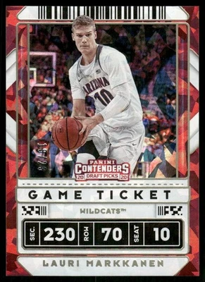 L251 LAURI MARKKANEN 2020 CONTENDIENTES DRAFT HIELO AGRIETADO 18/23 BOLETO DE JUEGO ARIZONA Foto 1 de 2