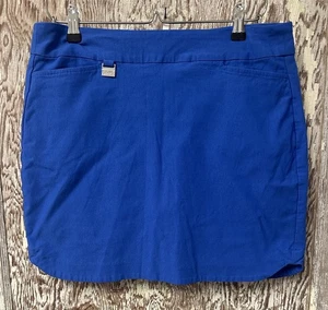 Pantalón Corto Lulu B Pull-On Elástico Abertura Trasera Talla 10 Azul Real Tenis Pickleball - Imagen 1 de 5