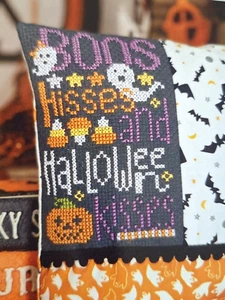 Halloween Kisses - Boos and Hisses - Candy Corn, Ghosts - Cross Stitch Chart - Picture 1 of 2