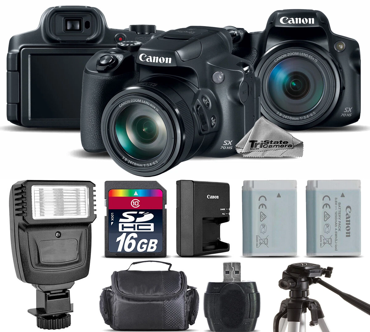 Canon PowerShot SX70 HS 本体と付属品