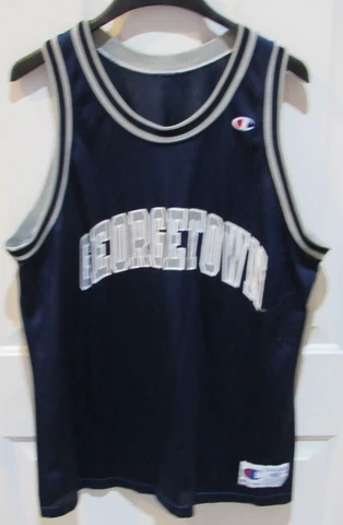 Vintage Champion Basketball Jersey NCAA Georgetown Hoyas men's size 48 blank Cover