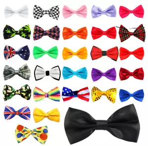 Neue Farbe Satin schlichte Fliege für Herren Jungen Hochzeit Party Abschlussballkleid Fliegen - Bild 1 von 27