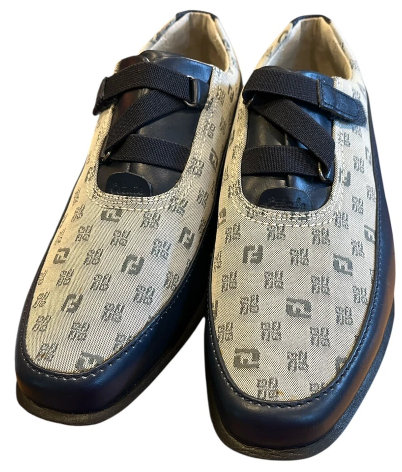 Zapato de golf FootJoy para mujer 7,5 Wide Estate Collection 99319 gris y negro sin clavos Foto 1 de 4