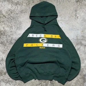 Green Bay Packers Vintage 1998 Riddell Hoodie Mens Medium NFL Football Pullover - Picture 1 of 8