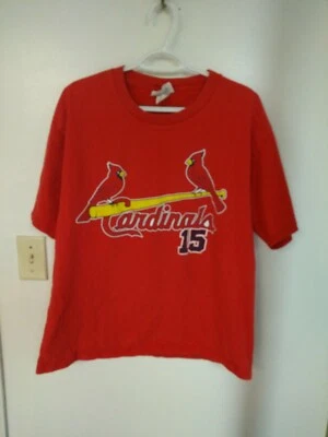 Camiseta gráfica roja de los Cardenales de San Luis para hombre talla grande 2001 béisbol Jim Edmonds #15 Foto 1 de 4
