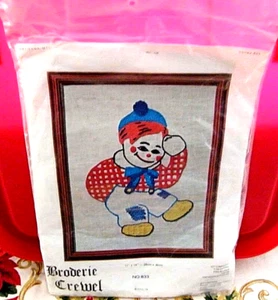 Neu Broderie Crewel Kit Clown 11x14"/C1 - Bild 1 von 2