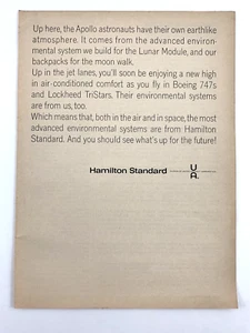 Vintage Magazine Ad, HAMILTON STANDARD. 1970's.  - Picture 1 of 2