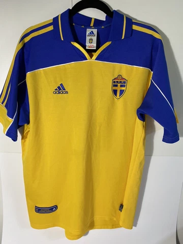 Sweden Home Shirt 2000 2002 Adidas Vintage Football Jersey L Cover