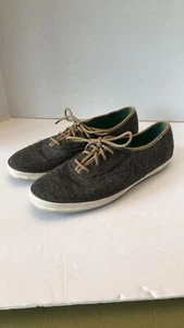 Keds Gray lace floral flat shoe sneaker Women Size 8 - Picture 1 of 9
