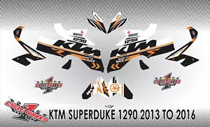 Graphics Custom Made for SUPERDUKE 1290 2013 2014 2015 2016 Duke Decal Kit RC13 - Picture 1 of 1