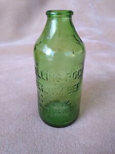 Vintage Green Rolling Rock Premium Beer 7 Oz Embossed Pony (Sm) Bottle 