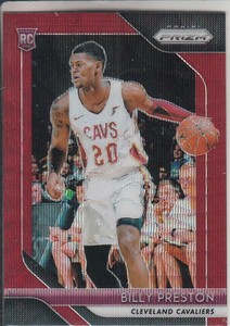 2018-19 PANINI PRIZM BILLY PRESTON RUBY WAVE PRIZM ROOKIE CARD CAVALIERS