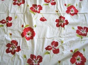 Pottery Barn Red Floral Sheet SET Twin size