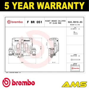 Fits Mercedes Vito 2014- 2.1 CDi D Brake Caliper Front Right Brembo - Picture 1 of 4