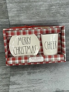 Rae Dunn Artisan Collection By Magenta Melamine Plate and Tumbler Set New - Picture 1 of 14