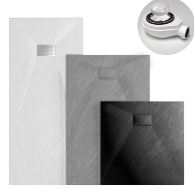 SMC Duschwanne Duschtasse Acrylwanne Superflach Rutschfest mit/ohne Siphon - Bild 1 von 4