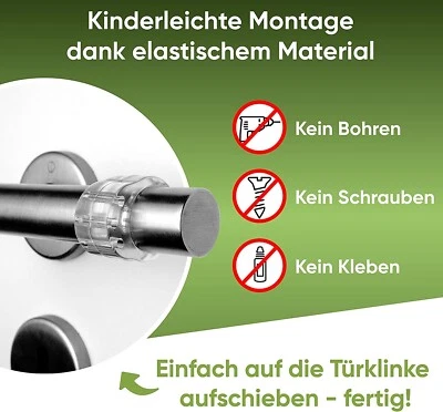 Türklinkenpuffer Türstopper Wandpuffer Türgriffpuffer Ring transparent, 4er Set - Bild 1 von 4