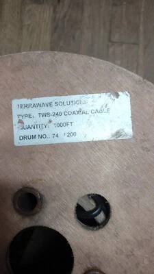Terrawave Solutions TWS-240 Low Loss Coax Cable  same as LMR-240 Leftover Spool  - Image 1 of 3