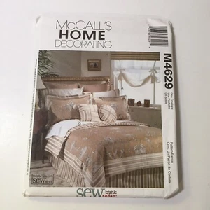McCall's 4629 Home Decorating Bedroom Duvet Cover Bedskirt Pillow - Picture 1 of 3