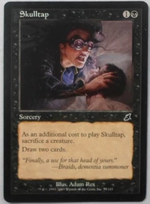 MAGIC THE GATHERING MTG 2003 SCOURGE BLACK SKULLTRAP SORCERY CARD - Image 1 of 2