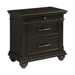 Picket House Furnishings Brooks 3-Drawer Nightstand with USB Ports in Black - Picture 1 of 11