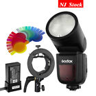 Us Godox V1-N Ttl Hss Round Head Camera Flash Speedlite S2 Bracket Kit For Nikon