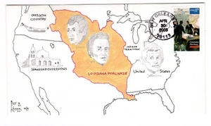 #3782 Compra de Louisiana 2003 FDC Art Kober pintado a mano solo #11/22 - Imagen 1 de 2